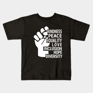 peace love inclusion equality diversity Kids T-Shirt